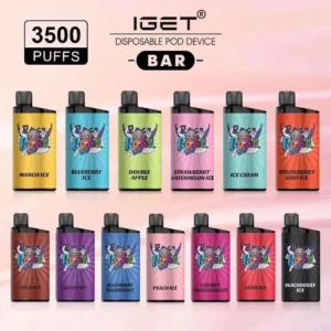 BULK 10 PCS IGET BAR 3500 PUFFS CAN MIX FLAVOURS