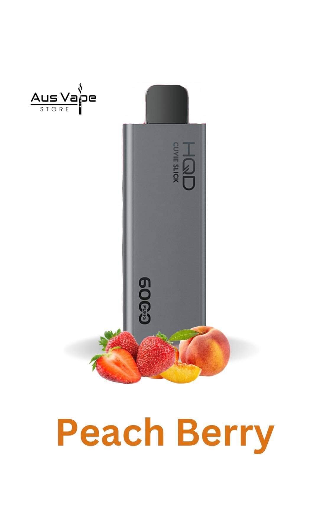 HQD CUVIE SLICK – PEACH BERRY – 6000 PUFFS
