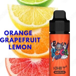 IGET BAR PLUS – ORANGE GRAPE FRUIT LEMON – 6000 PUFFS