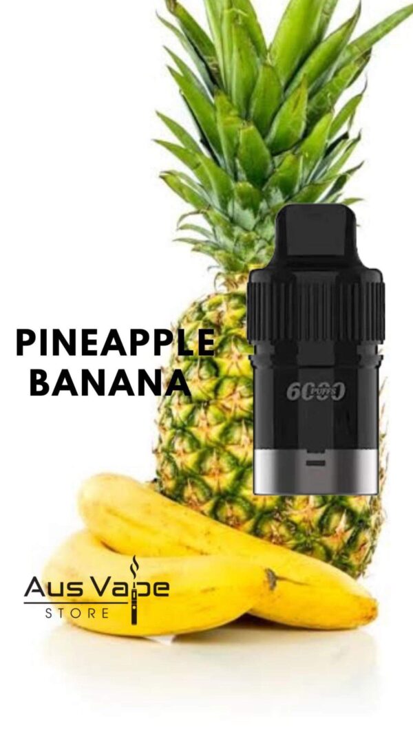 IGET BAR PLUS POD ONLY – PINEAPPLE BANANA – 6000 PUFFS