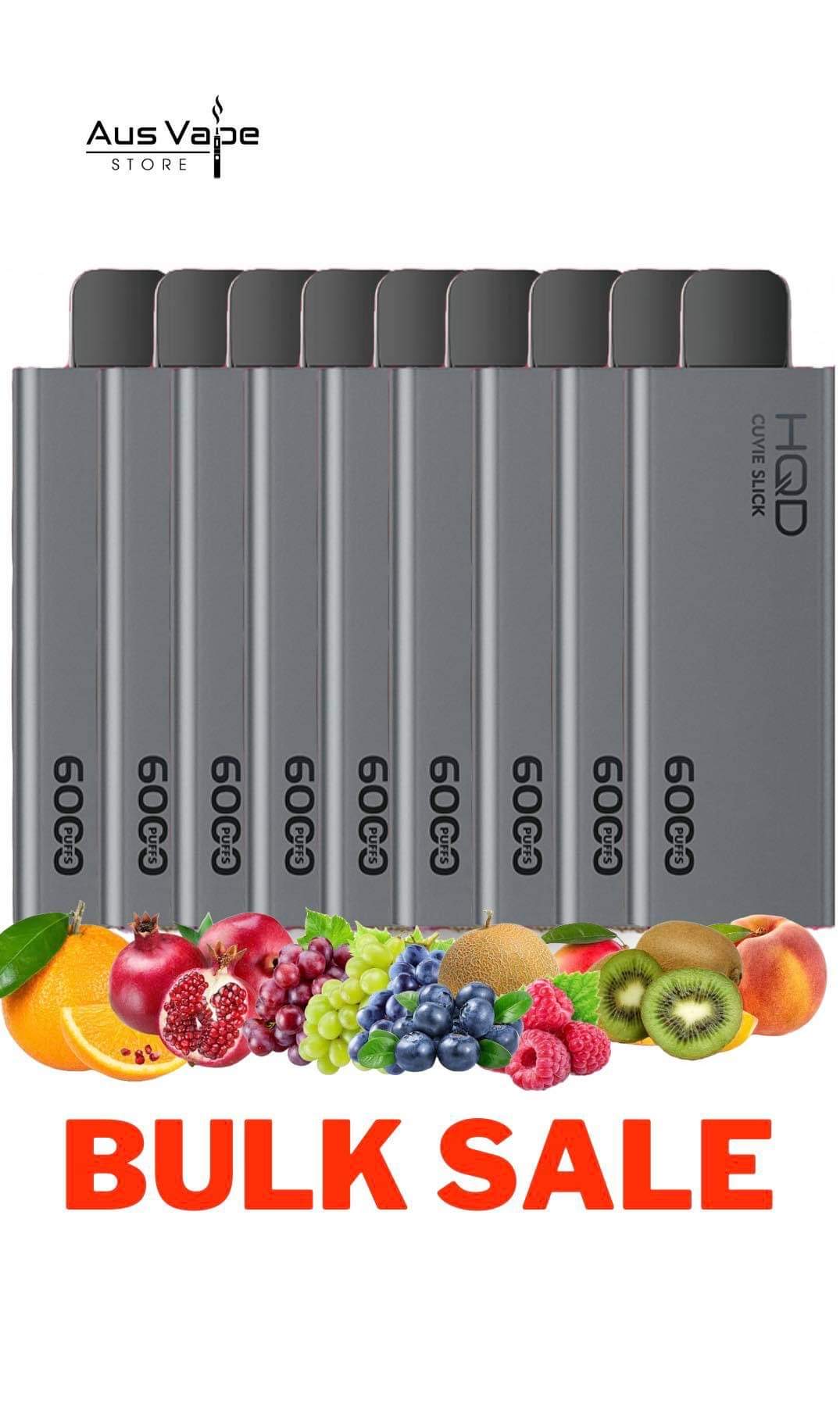BULK 10 PCS – HQD CUVIE SLICK – 6000 PUFFS CAN MIX FLAVOURS