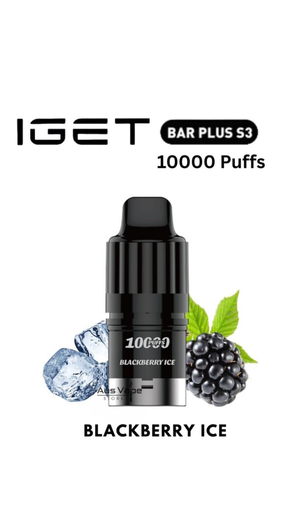 IGET BAR PLUS S3 POD ONLY – BLACKBERRY ICE – 10.000 PUFFS