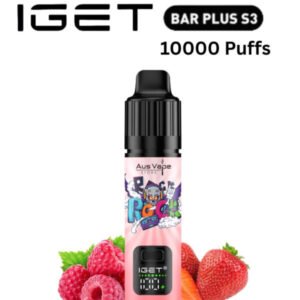 IGET BAR PLUS KIT S3 – STRAWBERRY RASPBERRY – 10 000 PUFFS