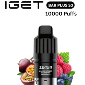 IGET BAR PLUS S3 POD ONLY – PASSIONFRUIT BLUEBERRY RASPBERRY – 10.000 PUFFS