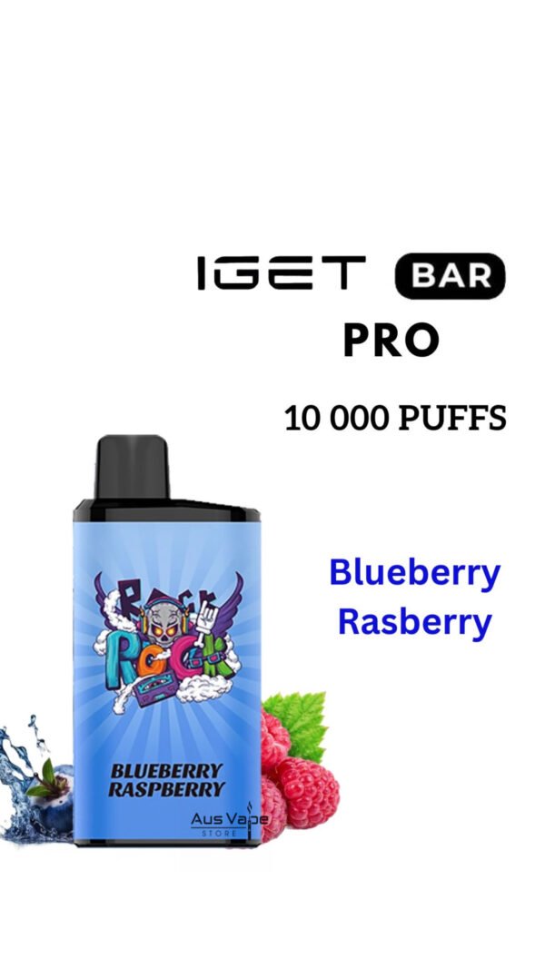 IGET BAR PRO – BLUEBERRY RASPBERRY – 10 000 PUFFS