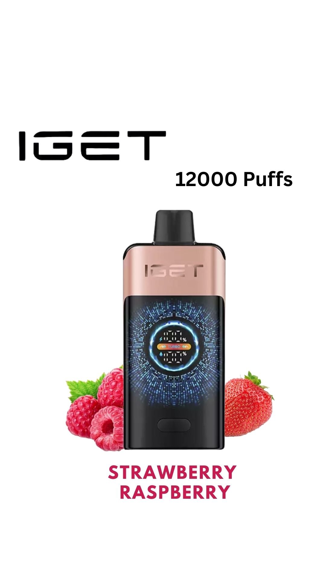 IGET ONE – STRAWBERRY RASPBERRY – 12000 PUFFS
