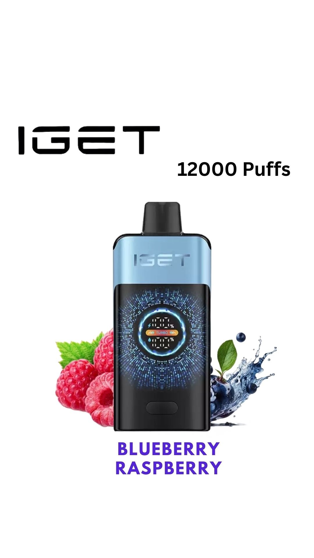 IGET ONE – BLUEBERRY RASPBERRY – 12000 PUFFS