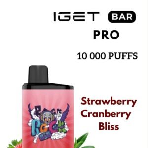 IGET BAR PRO – STRAWBERRY CRANBERRY BLISS – 10 000 PUFFS