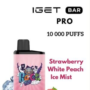 IGET BAR PRO – STRAWBERRY WHITE PEACH ICE MIST – 10 000 PUFFS